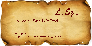 Lokodi Szilárd névjegykártya